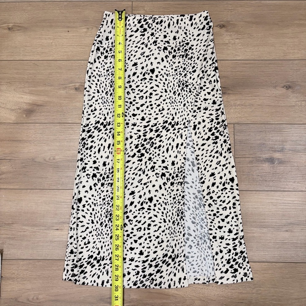 🌟2 for $10 Windsor Animal Print Leopard Cheetah Chic Midi Skirt Side Slit XS - Picture 8 of 10